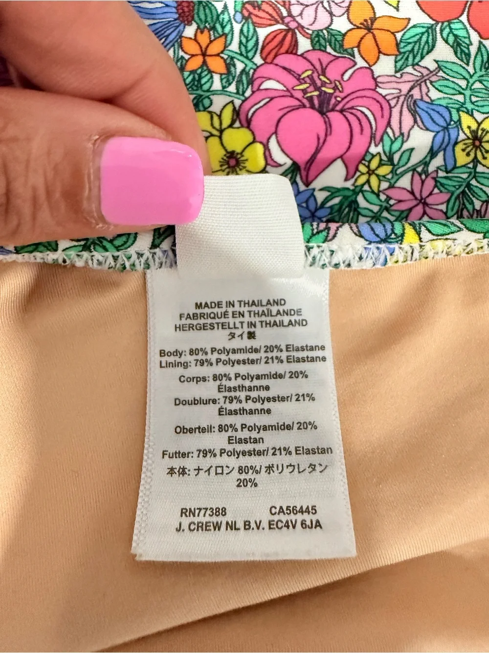 J. Crew Kids One-Shoulder Floral One-Piece Swimsuit 10T